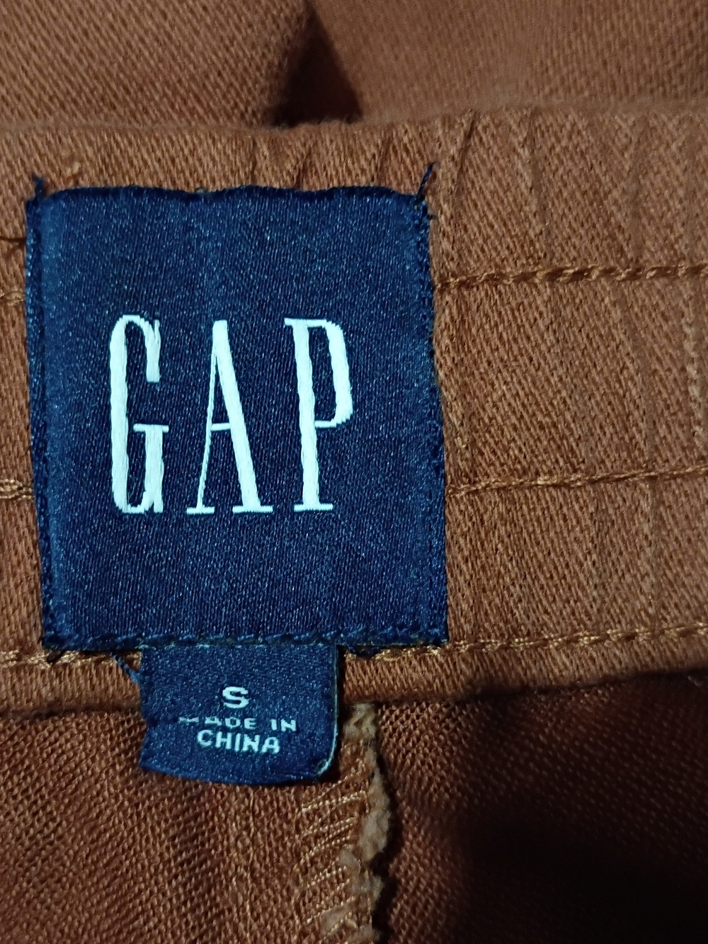 GAP Men's Drawstring Chinos in Rust Brown - Picture 3 of 3